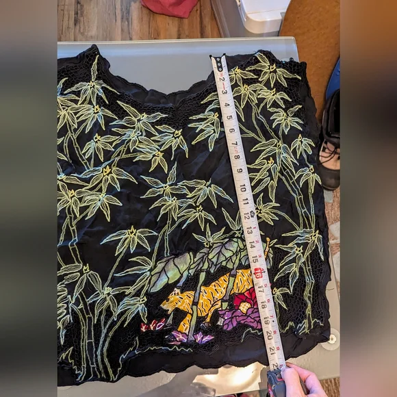 VINTAGE BOHO HIPPY TOP SZ M - Picture 6 of 8